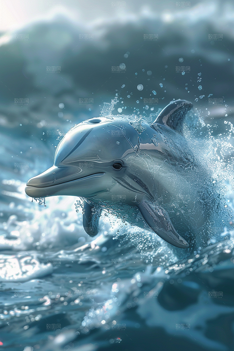海豚大海生灵环保素材