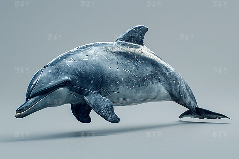 海豚游泳环保素材