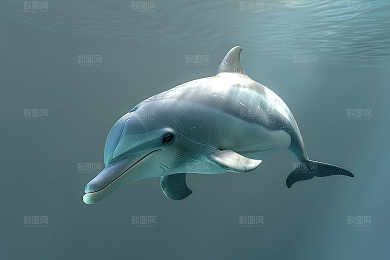 海豚环保游泳素材