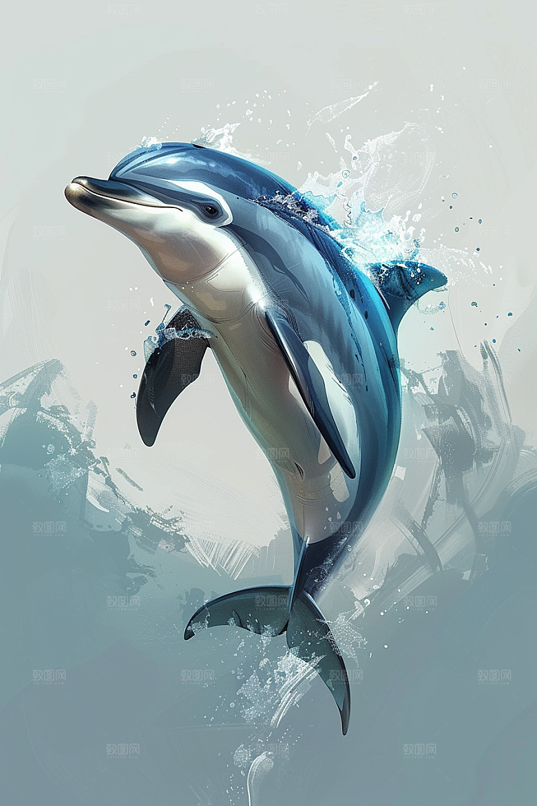 海豚保护动物海洋生物素材