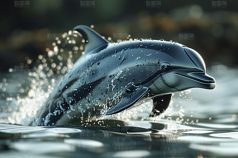 海豚游泳动物素材