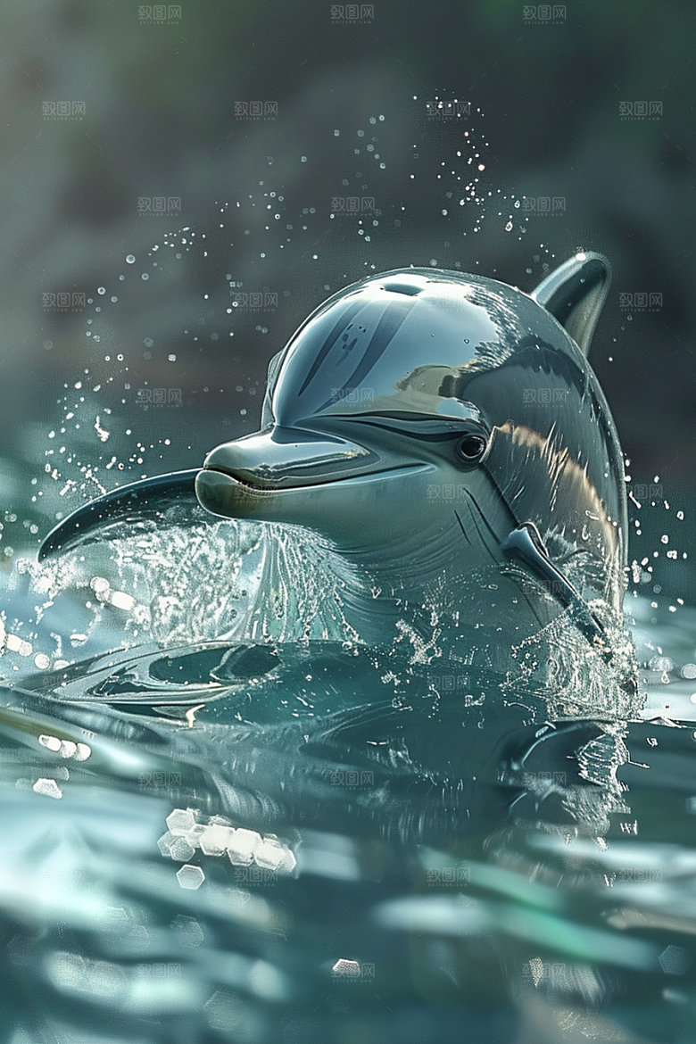 海豚大海生灵海洋生物素材