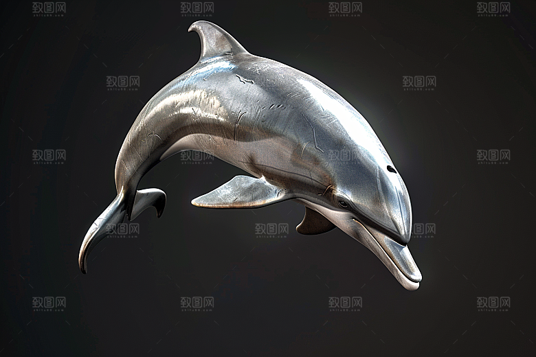 海豚游泳动物素材