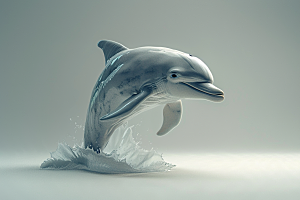 海豚哺乳动物自然摄影图