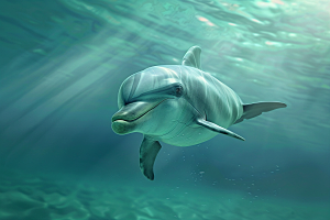 海豚环保大海生灵摄影图