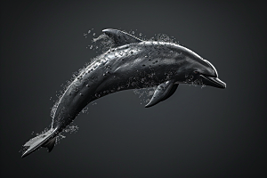 海豚高清哺乳动物摄影图