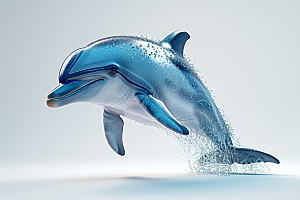 海豚海洋生物环保摄影图
