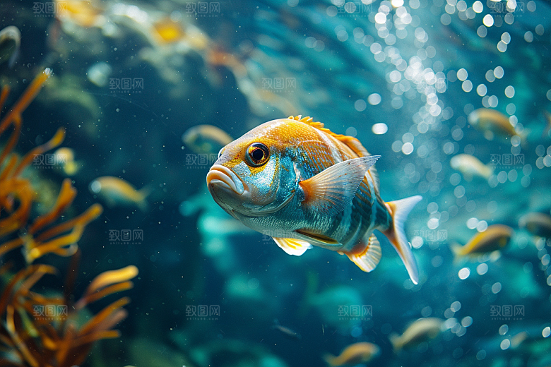 海洋鱼类海底世界自然摄影图