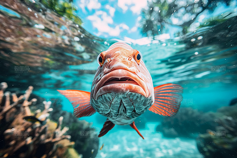 海洋鱼类海鱼海底世界摄影图