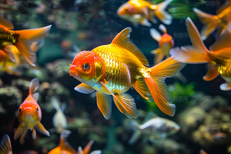 海洋鱼类海水珊瑚礁摄影图