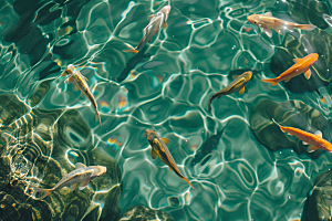 海洋鱼类彩色环保摄影图
