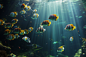 海洋鱼类环保自然摄影图