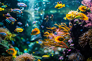 海洋鱼类彩色自然摄影图