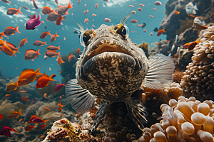 海洋鱼类浮潜缤纷摄影图
