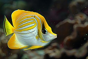 海洋鱼类珊瑚礁海底世界摄影图