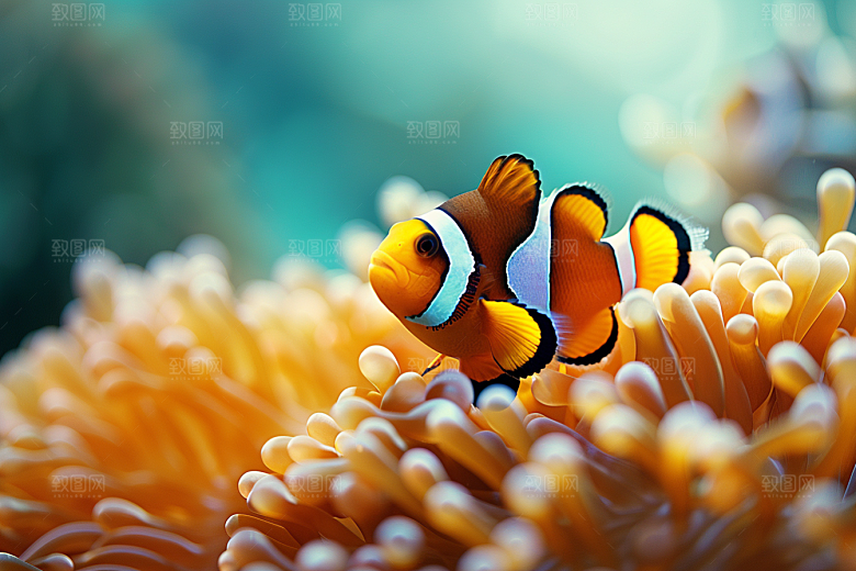 海洋鱼类自然海鱼摄影图