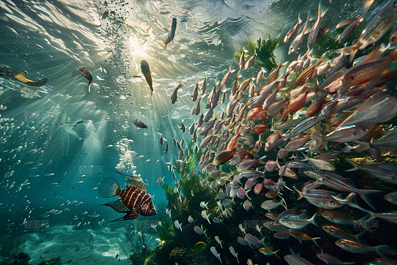 海洋鱼类大海海鱼摄影图