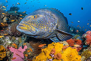 海洋鱼类缤纷海底世界摄影图