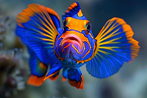 海洋鱼类自然彩色摄影图