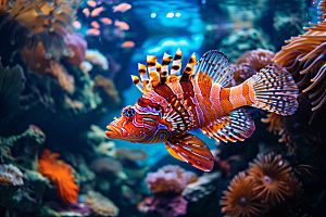 海洋鱼类彩色环保摄影图