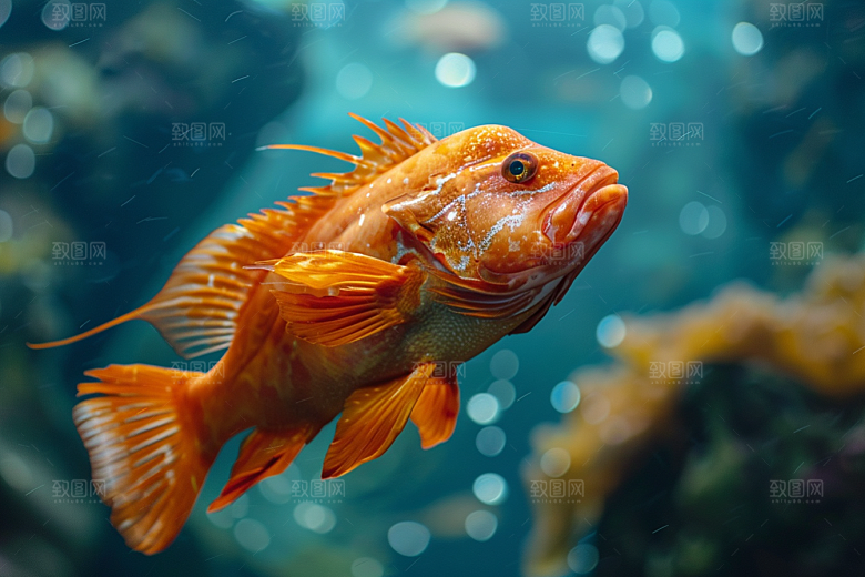 海洋鱼类海水彩色摄影图
