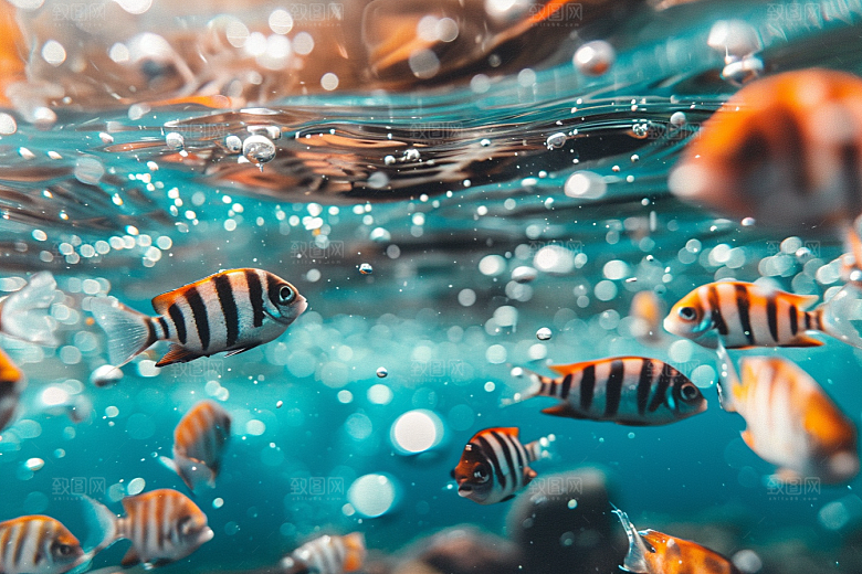 海洋鱼类海底世界缤纷摄影图