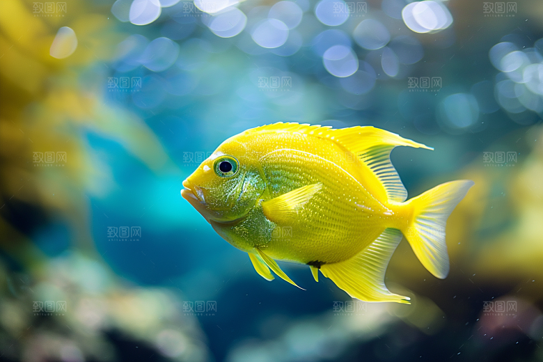 海洋鱼类海水彩色摄影图