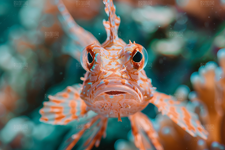 海洋鱼类鱼群浮潜摄影图