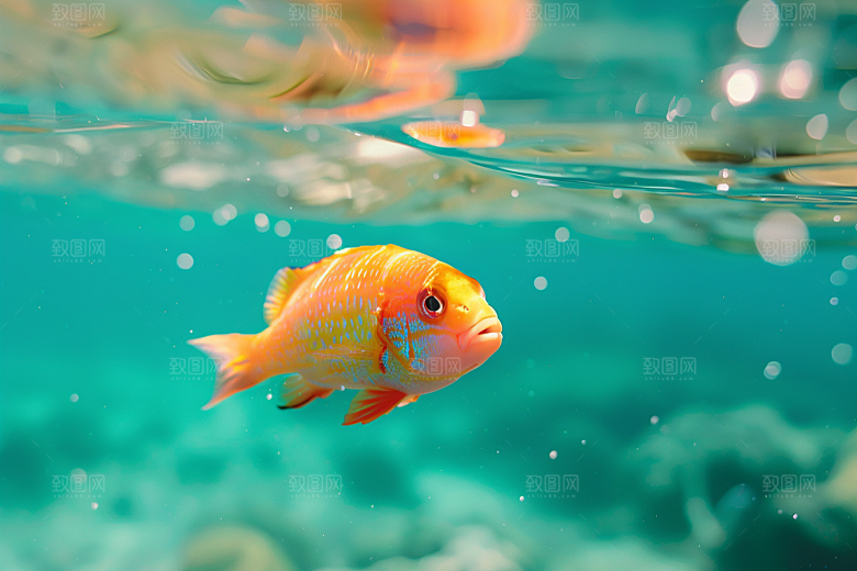 海洋鱼类自然环保摄影图