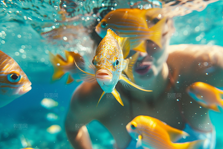 海洋鱼类大海海水摄影图