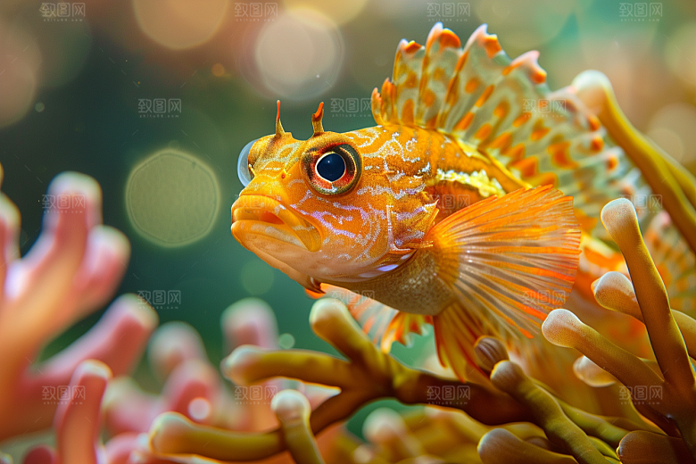 海洋鱼类海底世界鱼群摄影图