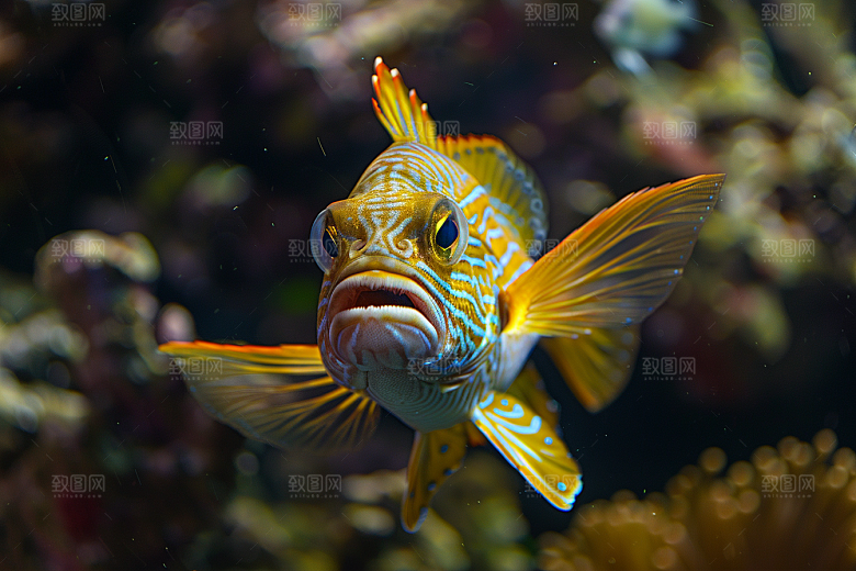 海洋鱼类热带鱼大海摄影图