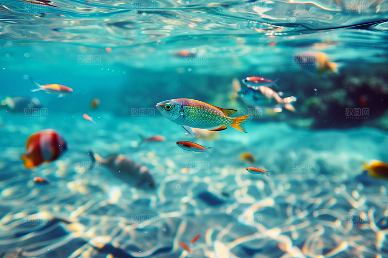 海洋鱼类海水高清摄影图