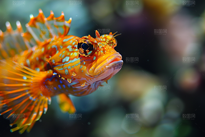 海洋鱼类彩色自然摄影图
