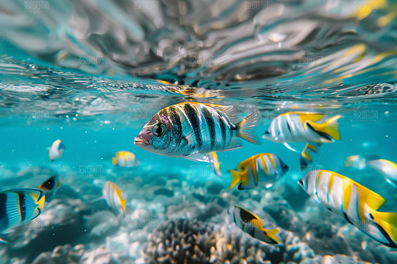 海洋鱼类环保大海摄影图