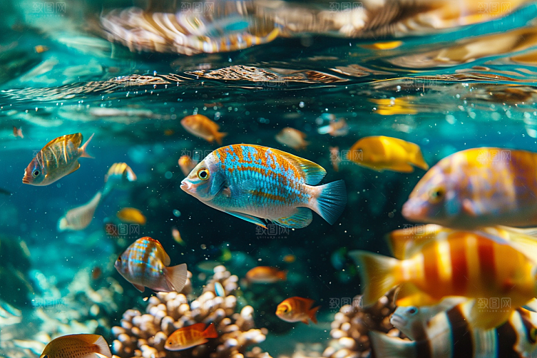 海洋鱼类环保海水摄影图