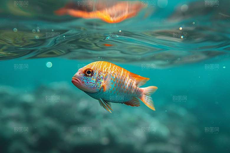 海洋鱼类缤纷热带鱼摄影图