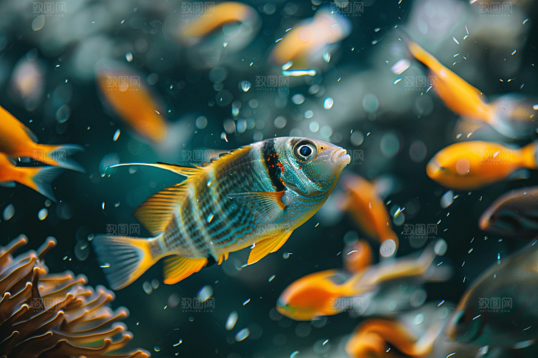 海洋鱼类海底世界大海摄影图