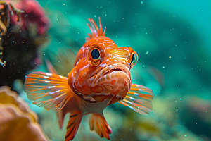海洋鱼类彩色缤纷摄影图