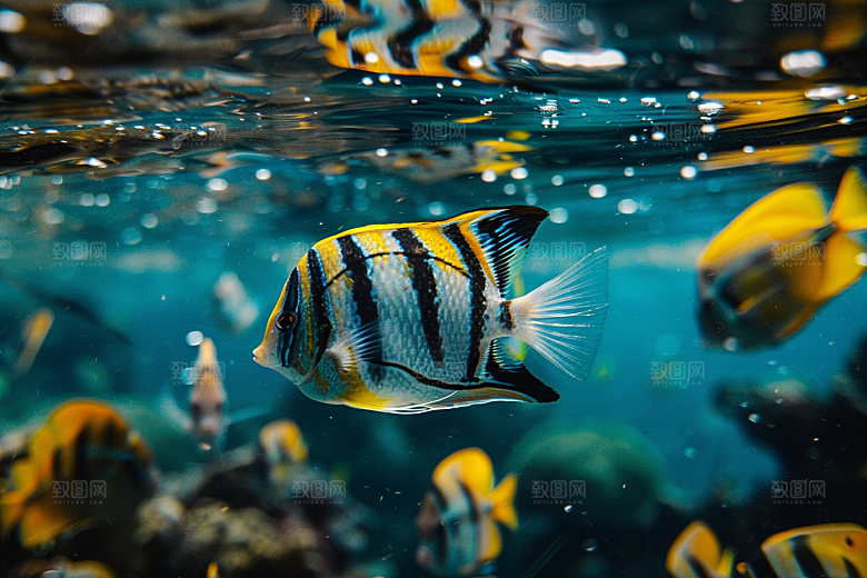 海洋鱼类高清海底世界摄影图
