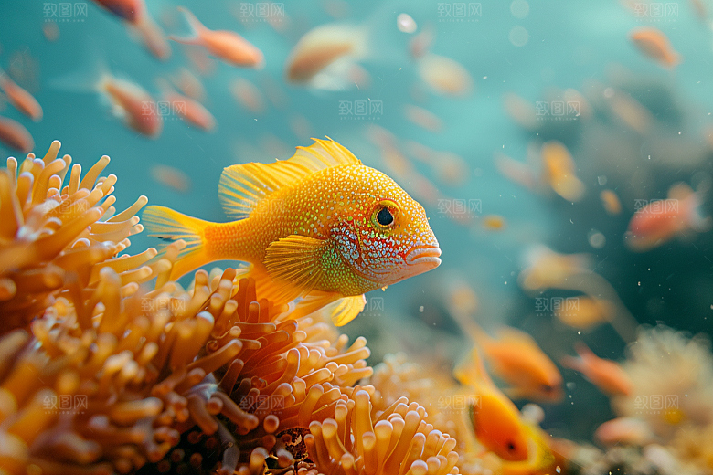 海洋鱼类海水缤纷摄影图