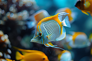 海洋鱼类环保彩色摄影图
