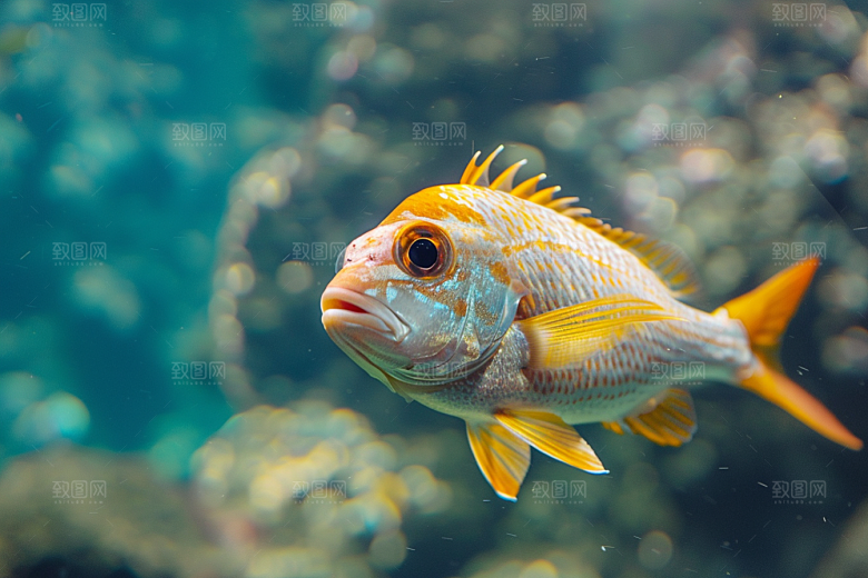 海洋鱼类海鱼珊瑚礁摄影图