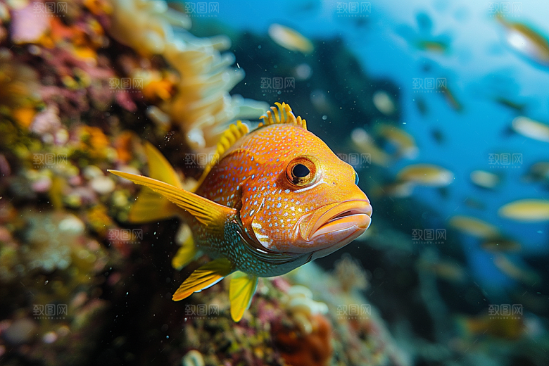 海洋鱼类海底世界热带鱼摄影图