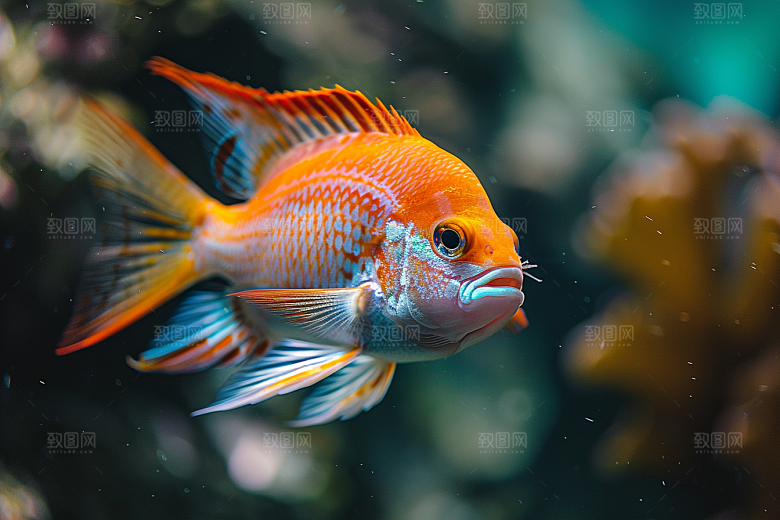 海洋鱼类海水自然摄影图
