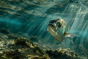 海洋鱼类海鱼海底世界摄影图