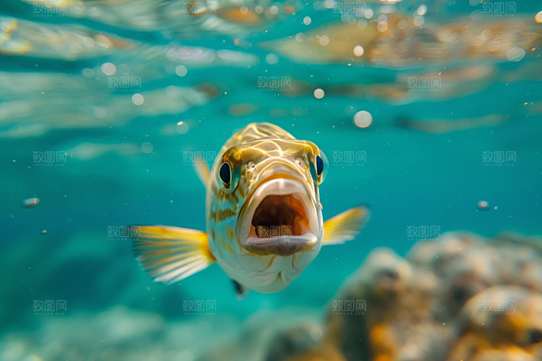 海洋鱼类珊瑚礁缤纷摄影图