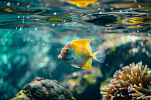 海洋鱼类自然大海摄影图