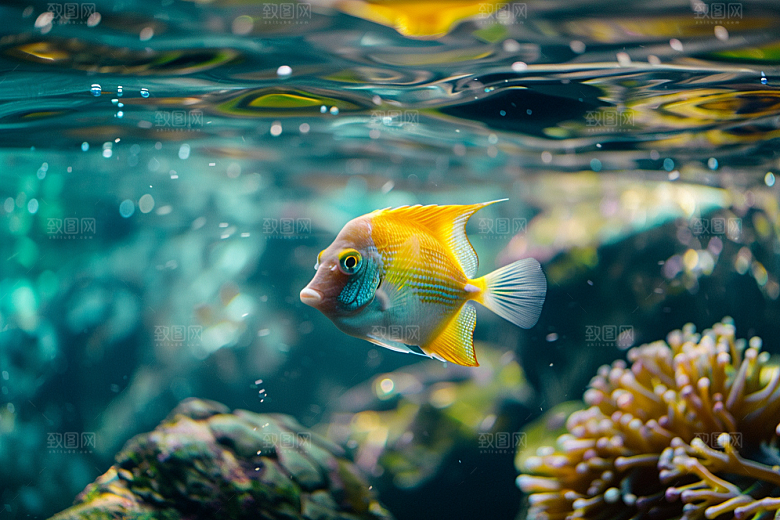 海洋鱼类自然大海摄影图
