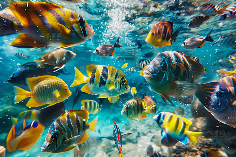 海洋鱼类环保大海摄影图